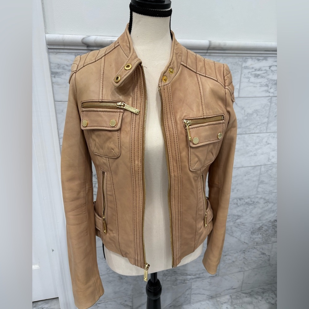 Michael Kors Moto Style Genuine Leather jacket